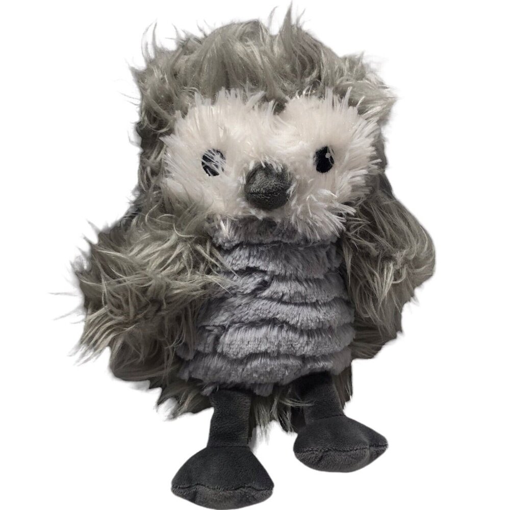 First Impressions Gray Owl 9in Bean Bottom Plush Macys 2017 Stuffed Infant Toy